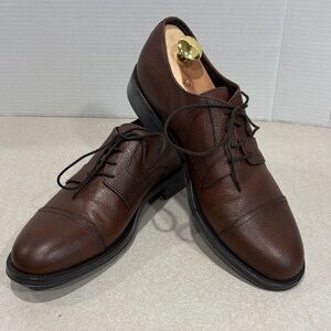 Classic Brown Brook Brothers Leather Men's Shoes